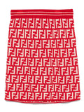 Gonna per bambina Fendi Kids rosso con monogramma FF – Accessorio premium elegante