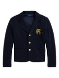 Blazer per bambina POLO RALPH LAUREN KIDS blu con ricamo – Accessorio premium elegante