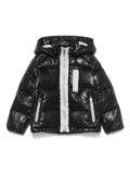 Giubbino per bambina Givenchy Kids nero imbottito con logo ricamato sul cappuccio – Accessorio premium elegante