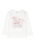 T-shirt Circus con stampa per neonata Monnalisa bianca con stampa sul davanti – Accessorio premium elegante
