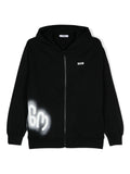Felpa con stampa per bambino MSGM Kids nero con cappuccio – Accessorio premium elegante