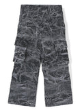 Pantaloni Patrick grigio per bambina con effetto stropicciato Douuod Kids – Accessorio premium elegante