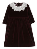 Abito per bambina Jesurum Baby rosso con dettaglio in pizzo – Accessorio premium elegante