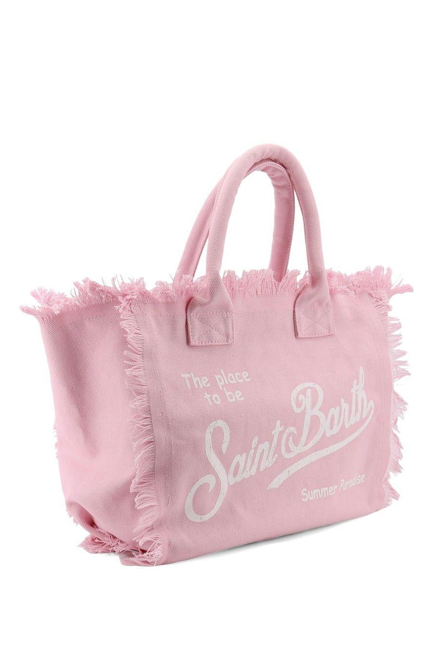 Borsa Vanity in canvas rosa polvere