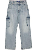 Jeans dritti per donna Scotch & Soda blu con chiusura con bottoni – Accessorio premium elegante