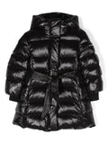 Cappotto per bambina Monnalisa nero con cintura – Accessorio premium elegante