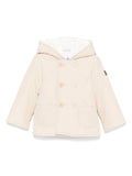 Giubbino per neonato Il Gufo beige con design doppiopetto – Accessorio premium elegante