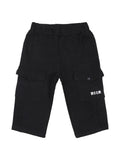 Pantaloni neri per neonato con ricamo logo frontale MSGM Kids – Accessorio premium elegante