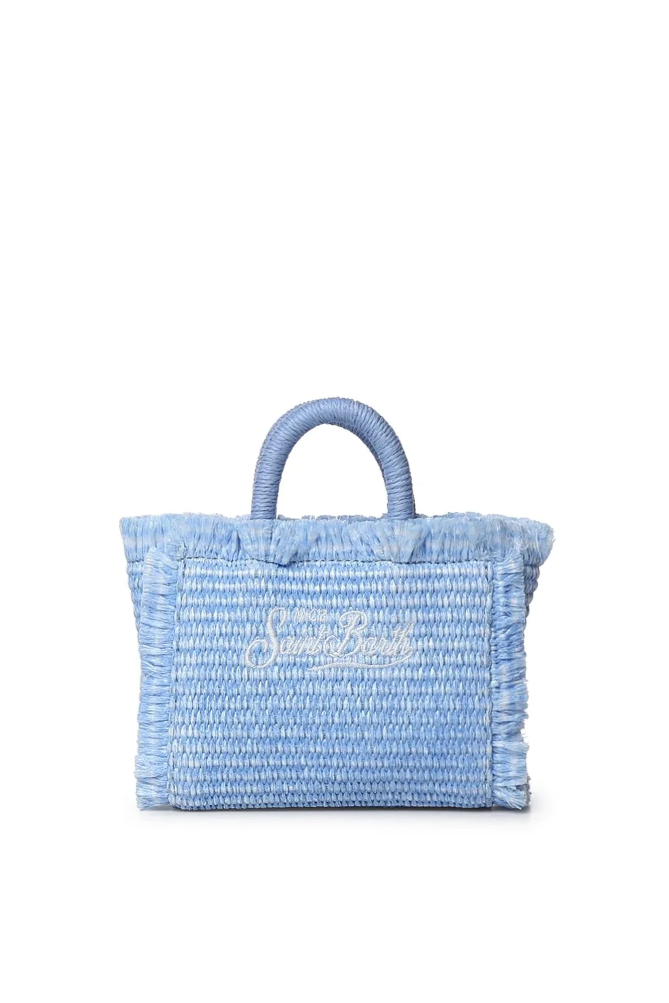 Borsa Vanity Micro Straw cielo