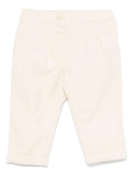 Pantaloni per neonato Moschino Kids beige chiaro a coste con logo sul retro – Accessorio premium elegante