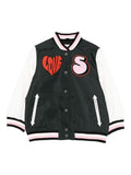 Giacca per bambina Stella McCartney Kids varsity Love nero con applicazioni – Accessorio premium elegante