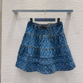 LV 25 Both Muscular Soft Denim Skirt Blue Cotton – Accessorio premium elegante