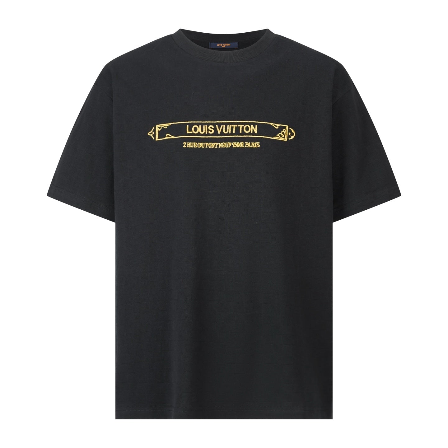 LV Double Sided Logo T-Shirt Black Cotton – Accessorio premium elegante