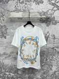 LV 25 Simple Basic Style Versatile T-Shirt White Cotton – Accessorio premium elegante