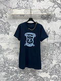 LV 25 Metal Zipper Decoration On The Left Shoulder T- Shirt Black Cotton – Accessorio premium elegante