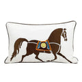 Copricuscini con cavallo ricamato – Accessorio premium elegante