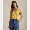 COTTON JERSEY V-NECK TEE – Accessorio premium elegante