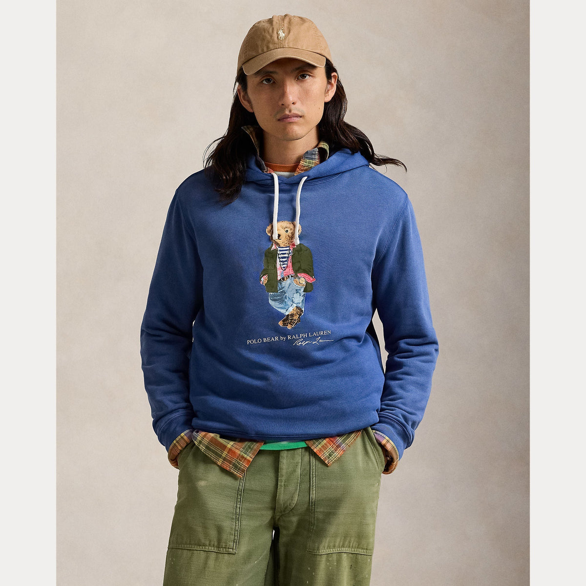 POLO BEAR GARMENT-DYED FLEECE HOODIE – Accessorio premium elegante
