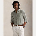 CUSTOM FIT STRIPED LINEN SHIRT – Accessorio premium elegante